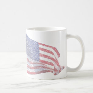 Caneca De Café Sinalizador dos EUA - angustiado