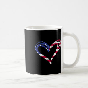 Caneca De Café Sinalizador dos EUA Coração das Forças Armadas Pat