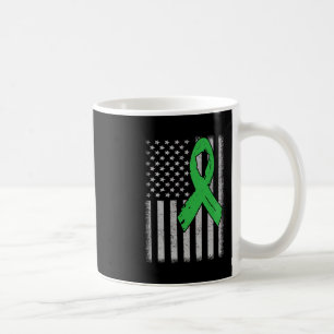 Caneca De Café Sinalizador Dos Eua Família Verde Fita Raiva Doenç
