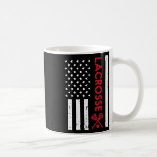 Caneca De Café Sinalizador Dos Eua Red Lacrosse Vintage Lax Homen