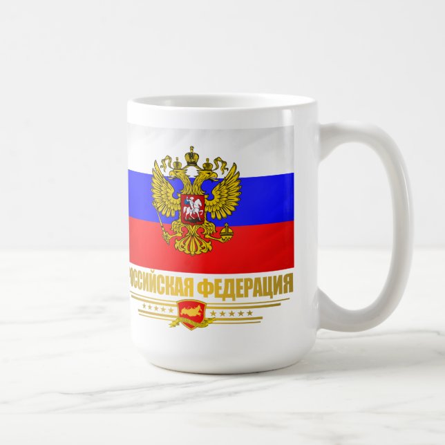 Caneca De Café Sinalizador e Emblem da Federação Russa (Direita)