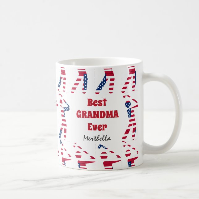 Caneca De Café Sinalizador GOLF FAN Best GRANDMA Ever Personaliza (Direita)