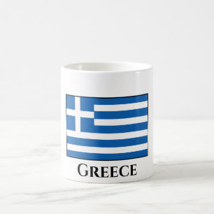 Caneca De Café Sinalizador Grécia (Grego)