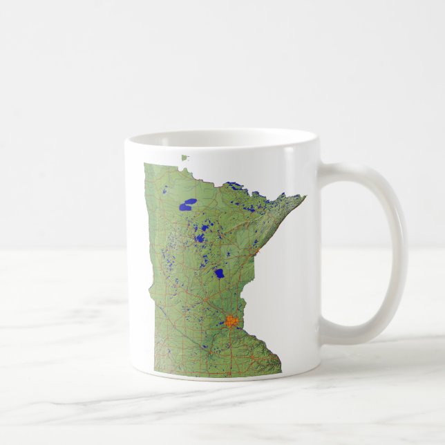 Caneca De Café Sinalizador Minesotano + Mug de Mapa (Direita)