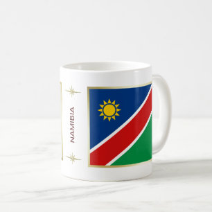 Caneca De Café Sinalizador Namíbia + Mug de Mapa