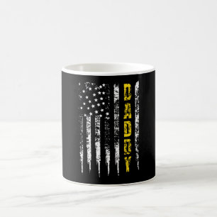 Caneca De Café Sinalizador Pai de Linha Amarelo do Driver de Tron