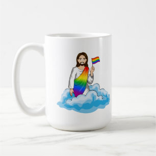 Caneca De Café Sinalizador Rainbow Jesus