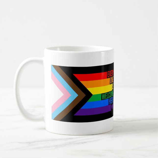 Caneca De Café Sinalizador Todos são Bem-vindos Aqui (Orgulho do  (Esquerda)
