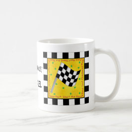 Caneca De Café Sinalizador Verificado Personalizado do Nome de Ho