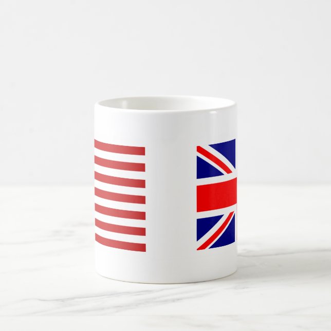 Caneca De Café Sinalizadores UK & USA lado a lado (Centro)