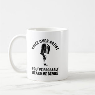 Caneca De Café Sincronização de Atriz de Ator de Voz sobre Artist