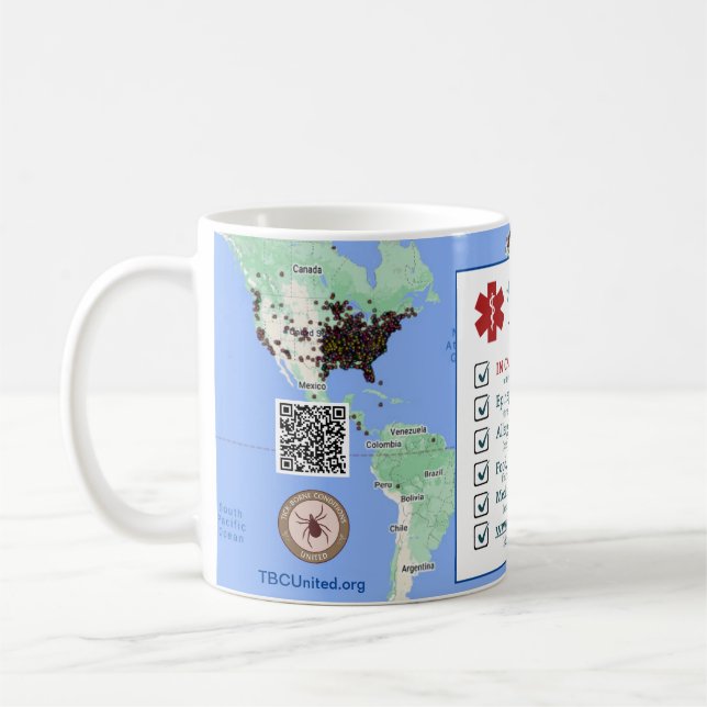 Caneca De Café Síndrome Alfa-gal (11 oz.) Canhão de Sensibilizaçã (Esquerda)