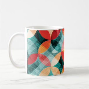 Caneca De Café Sinfonia do círculo: Abstrato Colorida Vintage