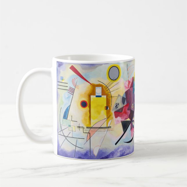 Caneca De Café Sinfonia emocional Kandinsky em vermelho, amarelo  (Esquerda)