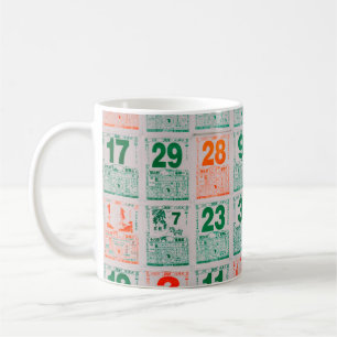 Caneca De Café Singapura-21 DE JUL DE 2019:Vintage calendário chi