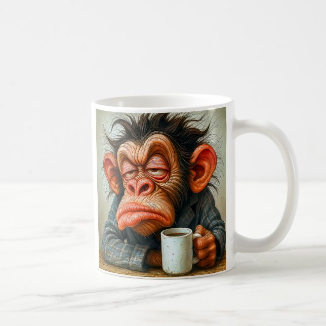 Caneca De Café Singe pas très en forme (Direita)