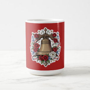 Caneca De Café Sino da Liberdade Floral Liberdade