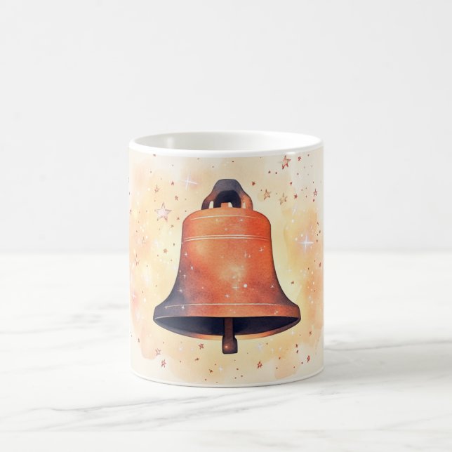 Caneca De Café sino de bronze ou cobre com estrelas cintilantes a (Centro)