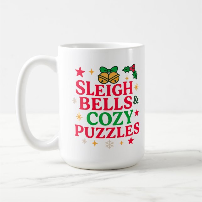 Caneca De Café Sinos e Puzzles Aconchegantes Presente de Férias F (Esquerda)