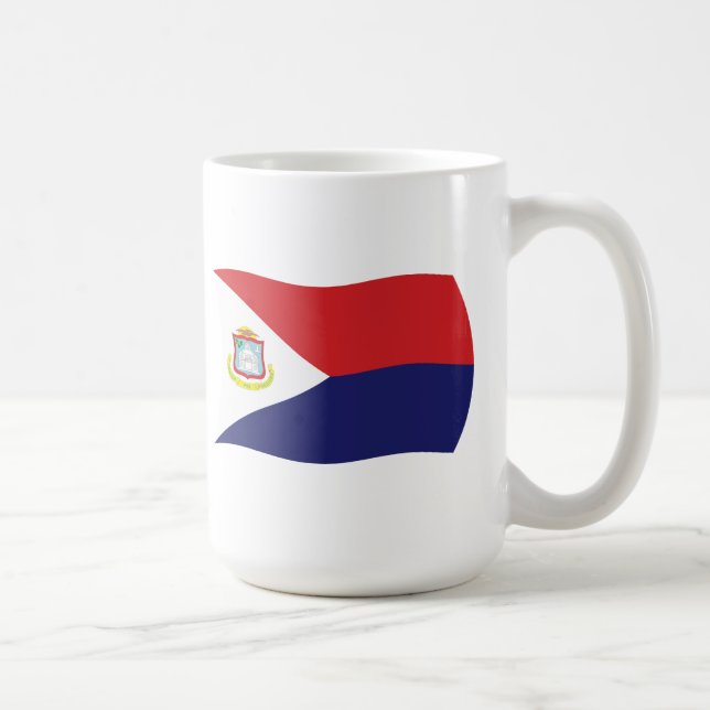 Caneca De Café Sint Maarten Flag Mug (Direita)