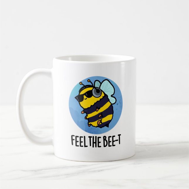 Caneca De Café Sinta o Bee-t Engraçado Bee Pun (Esquerda)