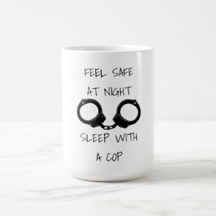 Caneca De Café Sinta-se seguro no humor policial noturno
