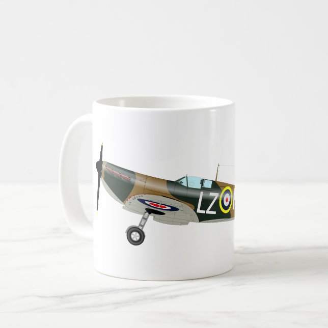 CANECA DE CAFÉ SÍNTESE SUPERMARINE SPITFIRE (Frente Esquerda)
