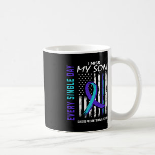Caneca De Café Sinto falta do meu filho na prevenção de suicídio 