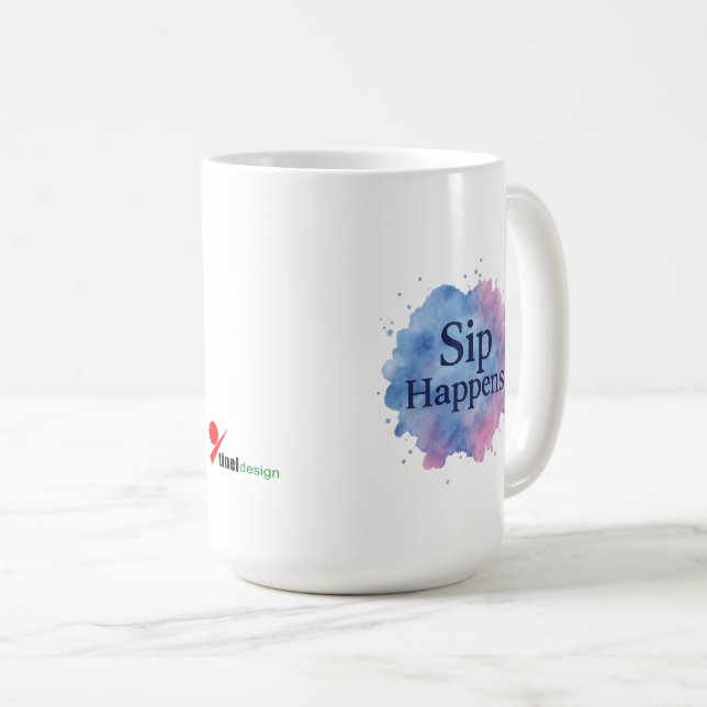 Caneca De Café Sip Acontece (Frente Esquerda)