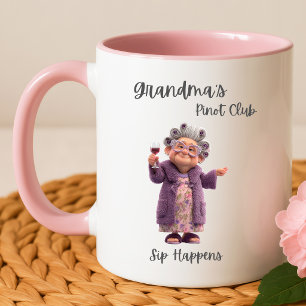Caneca de Café Sip Happens – Clube Pinot da Vovó