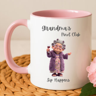 Caneca de Café Sip Happens – Clube Pinot da Vovó