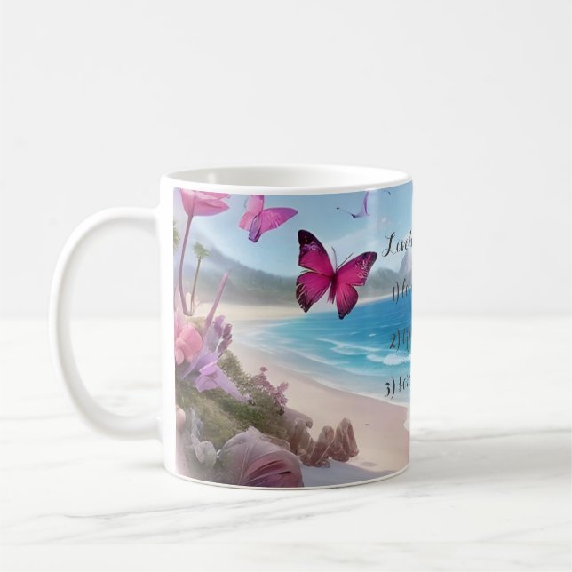 Caneca De Café “Sip Into Summer Serenity” or “r (Esquerda)