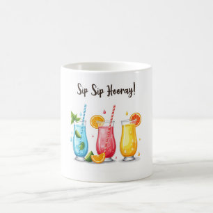 Caneca De Café Sip Sip Hooray! 🍊 Colorida Summer Mug