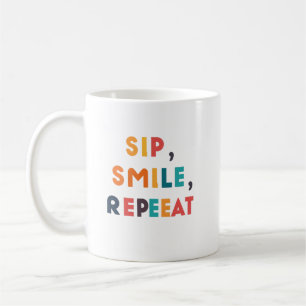 Caneca De Café Sip, Smile, Repetir - Designs Classic Mug para cad