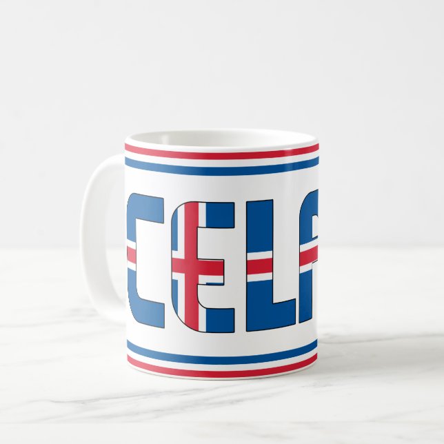Caneca De Café "Sippin' com a Islândia" - Mug de café Patriótico (Frente Esquerda)