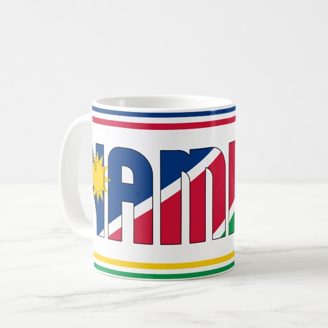 Caneca De Café "Sippin' with Namibia" - Mug de café Patriótico (Frente Esquerda)