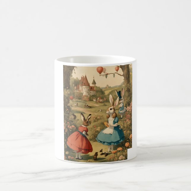 Caneca De Café "Sips com um Lado de Cuteness: Coelhos Mugs" (Centro)