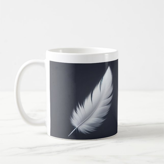 Caneca De Café Sips/Mug de Penas Elegantes (Esquerda)