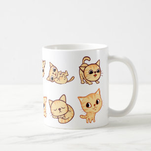 Caneca De Café Sips & Stickers - Purr-fect Cat Vibes Mug