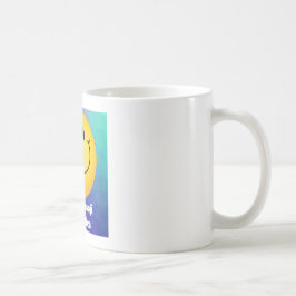 Caneca De Café Sips Sunny: Lagoa Branca com ☀️ Emoji Amarelo Cute