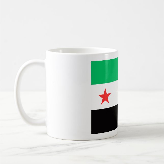 Caneca De Café Síria, nova liberdade, Síria, poste bandeira (Esquerda)
