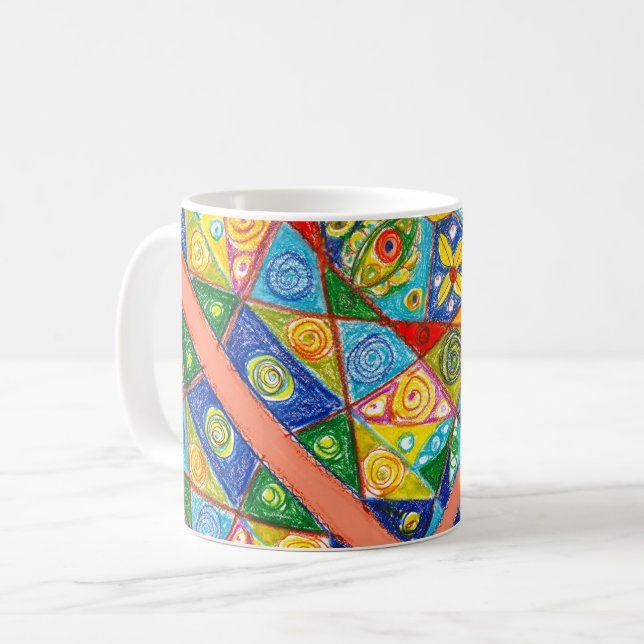 Caneca De Café sistema abstrato (Frente Esquerda)