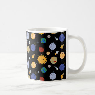 Caneca De Café Sistema solar de Kawaii
