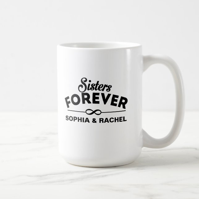 Caneca De Café Sisters Forever Modelo (Direita)