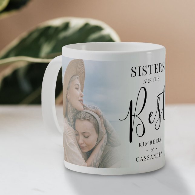 Caneca De Café "SISTERS" modernos são o melhor protetor de fotos (Criador carregado)