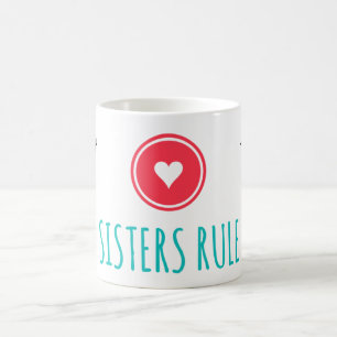 Caneca De Café Sisters Rule White 11 oz Classic Mug