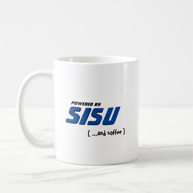 Caneca De Café Sisu & café com bandeiras (Esquerda)
