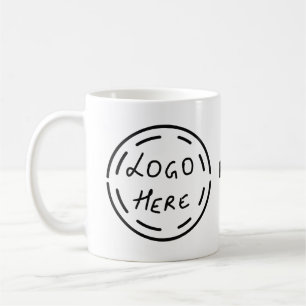 Caneca De Café site de logotipo de adição de cores aquáticas p