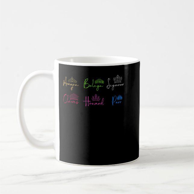 Caneca De Café Six Ex Wives of Henry VIII - Signatures & Crowns  (Esquerda)