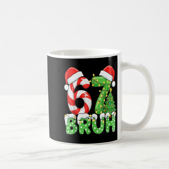 Caneca De Café Six Seven 67 Funny Santa Bruh Christmas Meme  (Direita)
